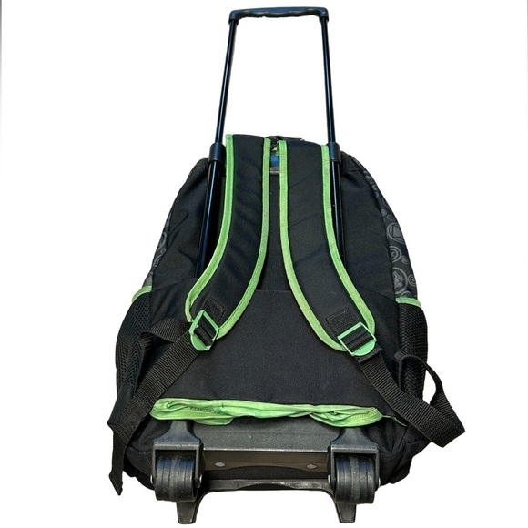 KIDS DISNEY MARVEL ROLLING BACKPACK, BLACK / NEON GREEN - Picture 5 of 9